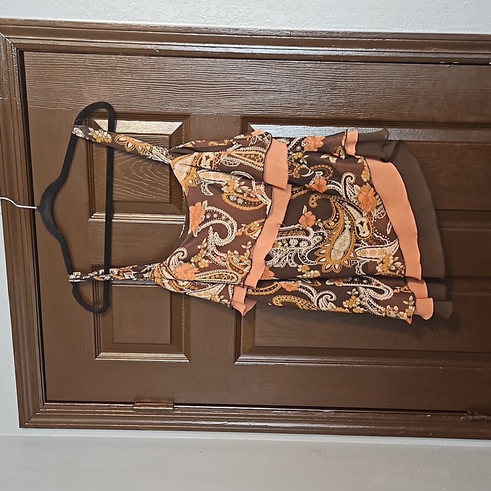 Women's spaghetti strap layered blouse